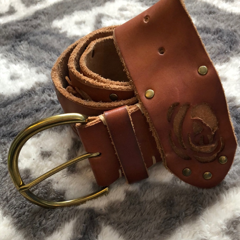 Leather belt size medium